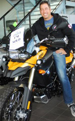 Daniel Pedersen on his BMW F800GS